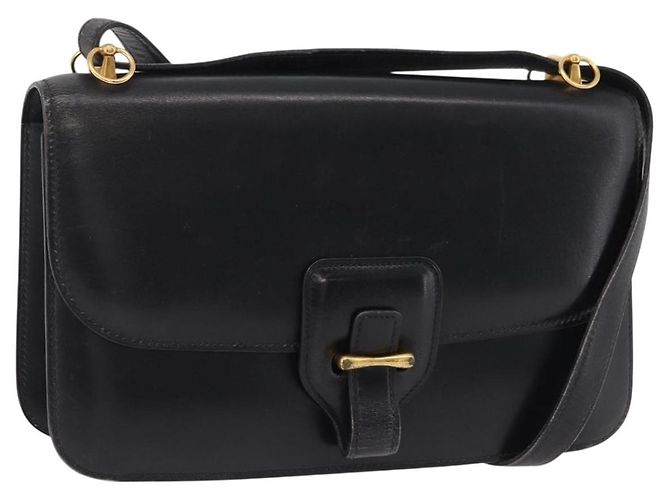 Hermès Borsa a tracolla HERMES Dolly in pelle nera e oro Auth bs37332 Nero D'oro