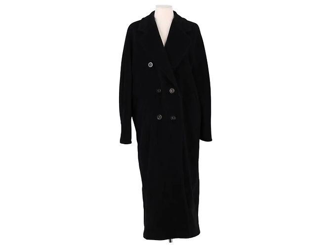 Max Mara Wollmantel schwarz