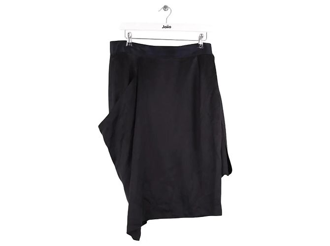 Falda Chanel de seda negra Negro