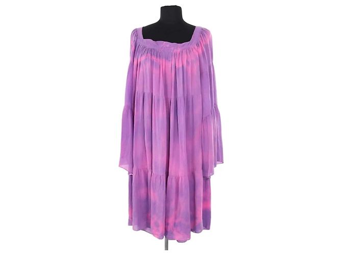Vestido Balmain de seda morada Púrpura