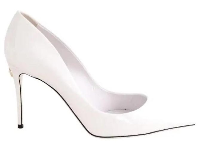 Dolce & Gabbana White Leather Heels