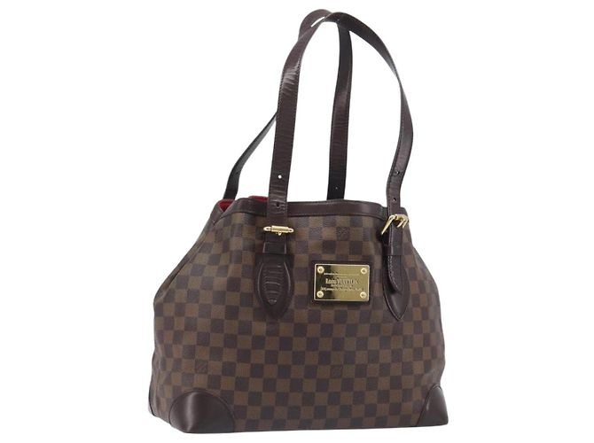 Sac Cabas LOUIS VUITTON Damier Ebene Hampstead MM N51204 LV Auth 205214 Damier ebène