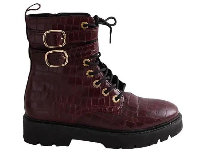 Claudie Pierlot Botas de cordones burdeos