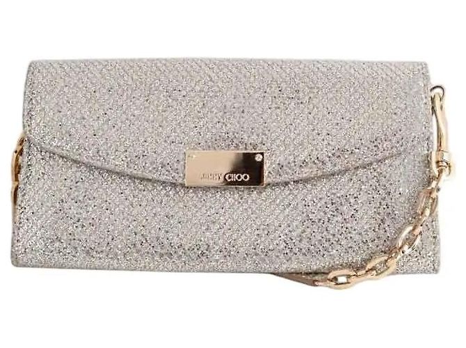 Mini borsa Jimmy Choo dorata con paillettes D'oro