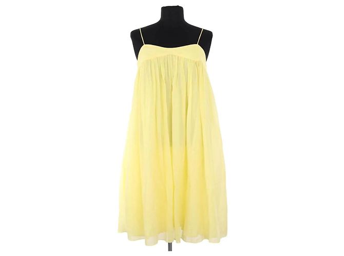 Vestido de algodón amarillo Zimmermann