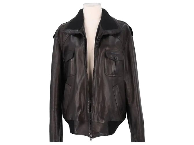 Jitrois Leather Jacket Brown