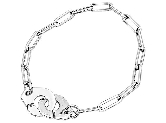 Pulsera Dinh Van, "Menottes", oro blanco.