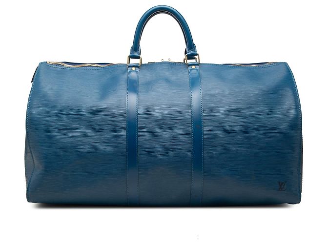 Sac de voyage Louis Vuitton Epi Keepall 55 Bleu