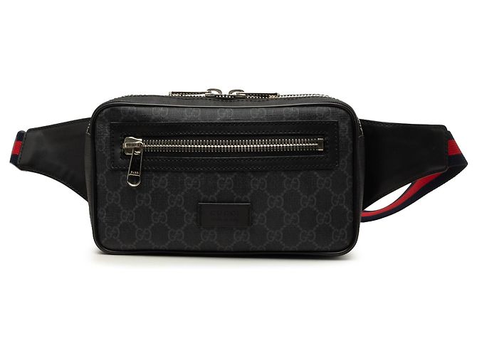 Bolso cinturón Gucci GG Supreme Web negro