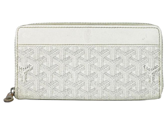 Goyard Matignon Zip Coated Canvas with Leather PM Blanco