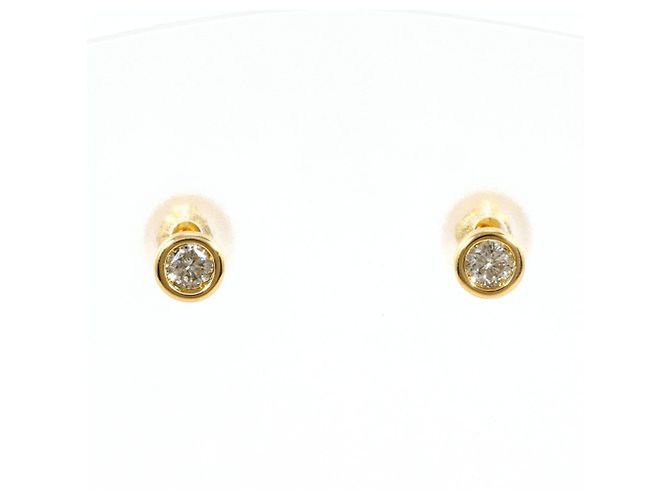 Autre Marque Orecchini a lobo in oro giallo 18K e diamanti D'oro