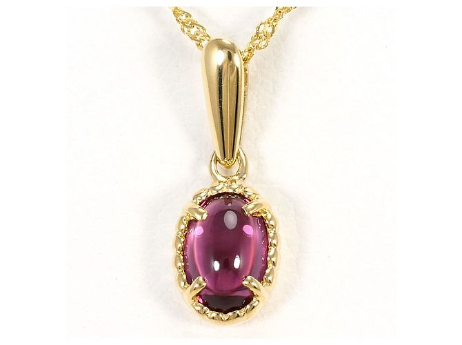Autre Marque Collier en or jaune 18K avec tourmaline rose Doré
