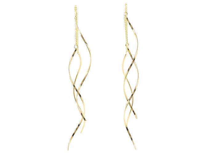 Autre Marque Pendientes colgantes de oro amarillo de 18K Dorado