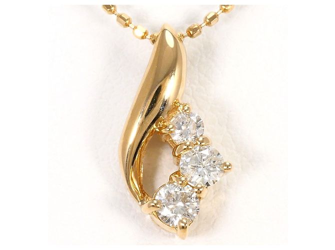 Autre Marque Colar de ouro rosa 18K e diamantes Dourado