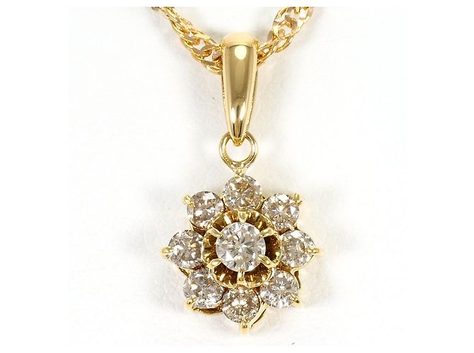 Autre Marque 18K Goldkette mit Diamant Golden