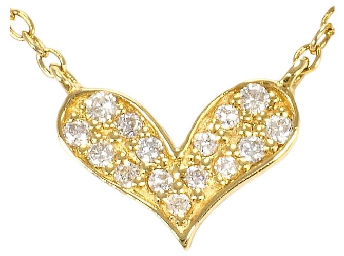 Autre Marque Collar de oro amarillo 18K con diamante Dorado