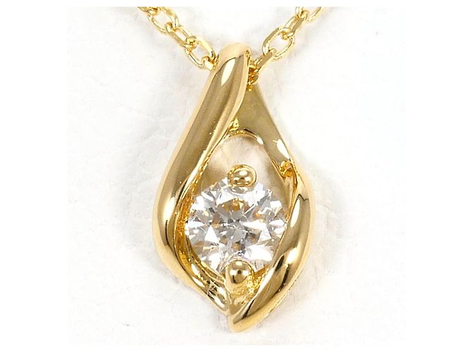 Autre Marque Collana in oro giallo 18K con diamante D'oro