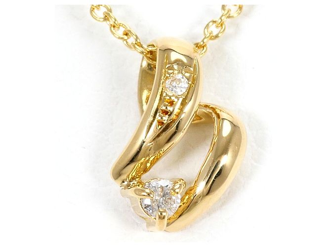 Autre Marque Collar de oro amarillo 18K con diamante Dorado