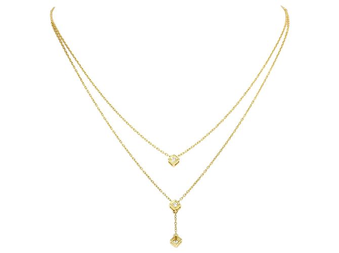 Autre Marque Collar de oro amarillo 18K con diamante Dorado
