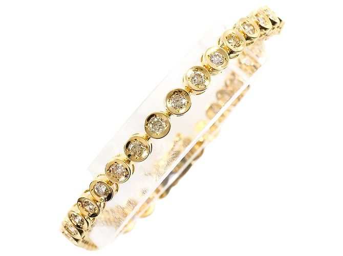Autre Marque Bracciale con charm in oro giallo 18K e diamanti D'oro