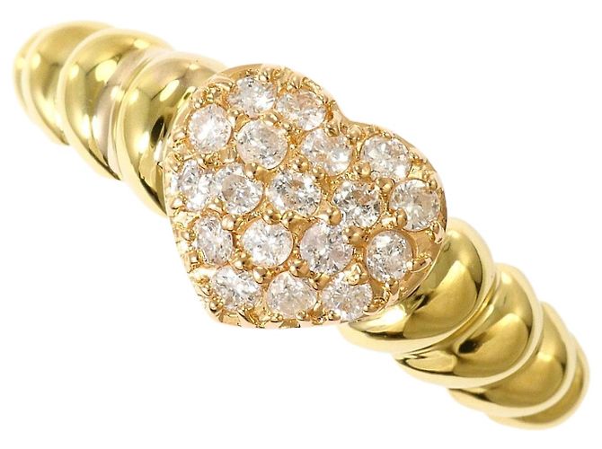 Autre Marque Goldband-Ring 18K mit Diamant Golden