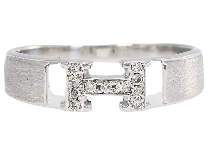 Autre Marque Ehering aus 18K Weißgold mit Diamanten Golden