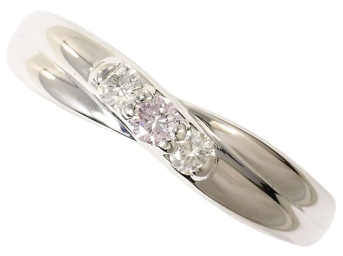 Autre Marque Ehering aus 14K Weißgold mit Diamant Golden