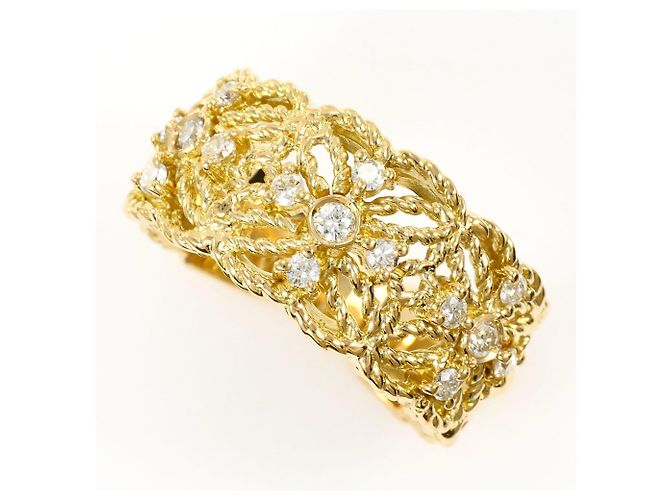 Autre Marque Ehering aus 18K Gelbgold mit Diamant Golden