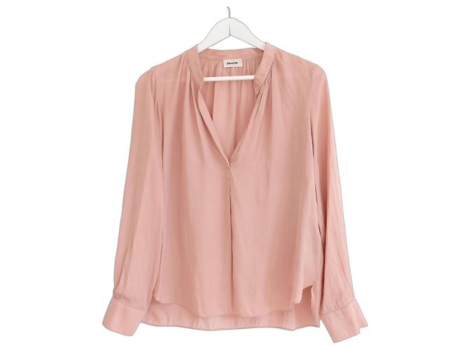 Zadig & Voltaire Tink Satinbluse - Rosa Pink