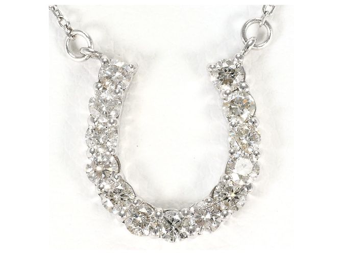 Autre Marque Halskette aus 18K Weißgold mit Diamant Golden