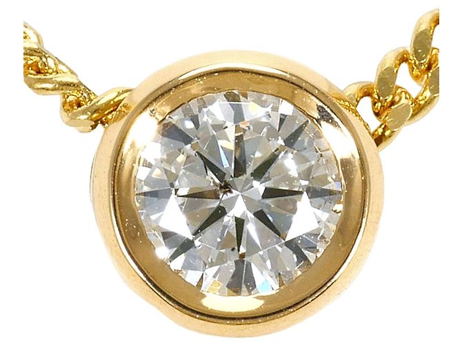 Autre Marque Collar de oro amarillo 18K con diamante Dorado