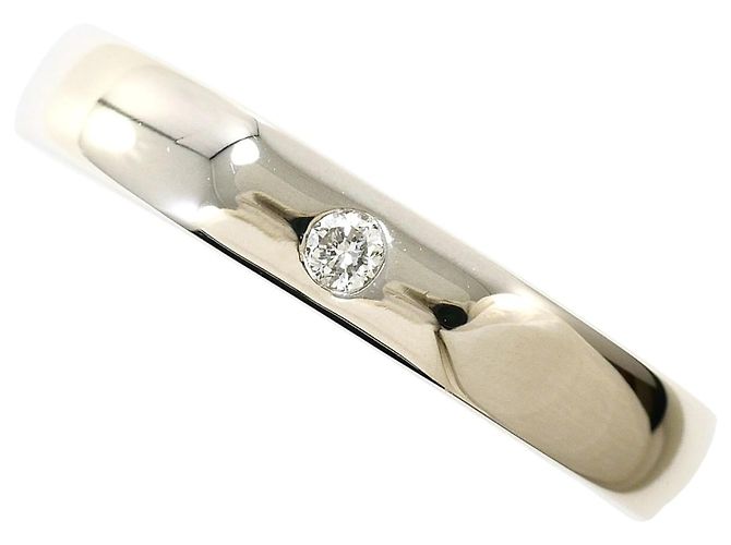 Autre Marque PT1000 Platin-Ehering mit Diamant