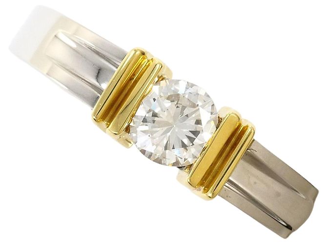 Autre Marque Anello fede elegante in platino e oro D'oro