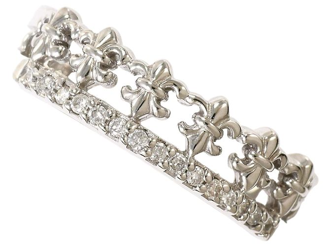 Autre Marque Ehering aus 18K Weißgold mit Diamant Golden