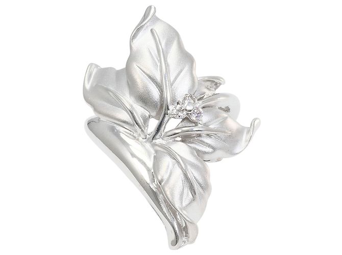 Autre Marque Ehering aus 18K Weißgold mit Diamant Golden