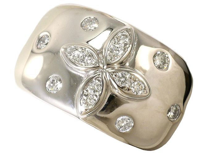 Autre Marque Ehering aus 18K Weißgold mit Diamanten Golden