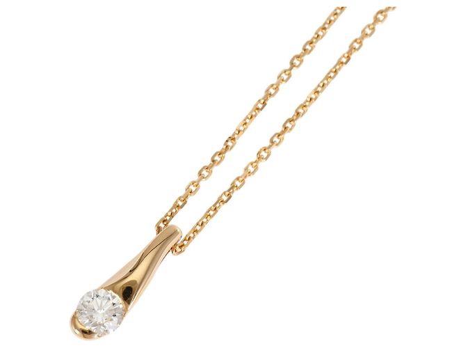Autre Marque Colar de ouro rosa 18K e diamantes Dourado