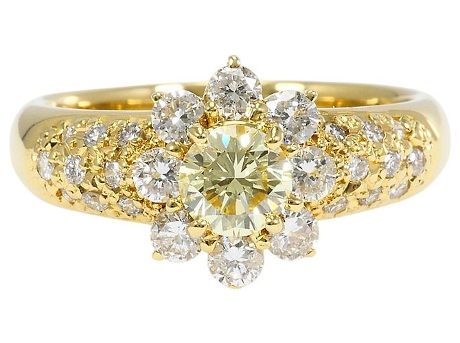 Autre Marque Bandring aus 18K Gelbgold mit Diamant Golden