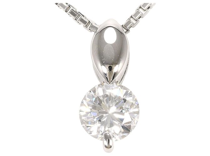 Autre Marque Collar de platino con colgante de diamante