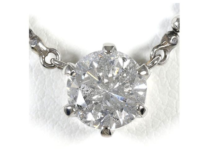 Autre Marque Colar de platina com diamante