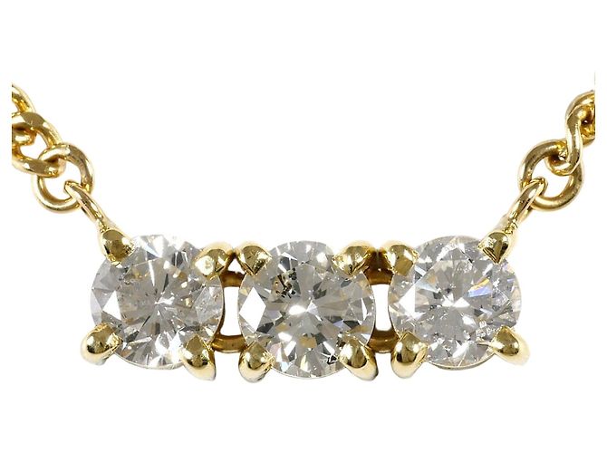 Autre Marque Collar de oro amarillo 18K con diamante de 1.06ct Dorado