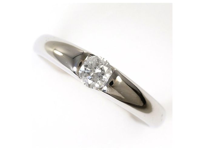 Autre Marque Ehering aus 18K Weißgold mit Diamant Golden