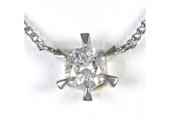 Autre Marque Platin 850 Halskette mit Diamant