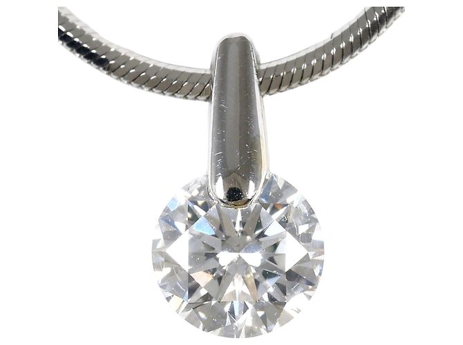 Autre Marque Platin-Halskette mit Diamant