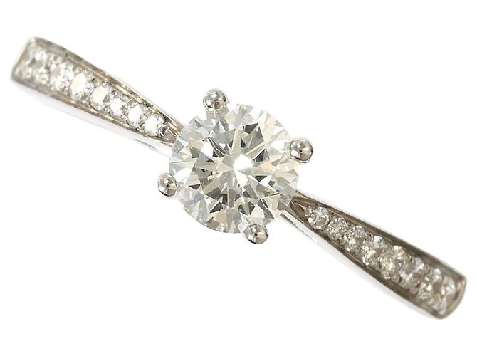 Autre Marque Eleganter Ehering aus 18K Weißgold mit Diamanten Golden