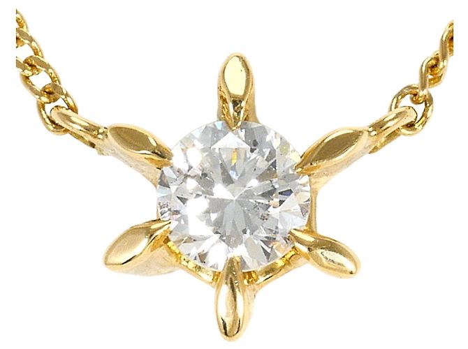 Autre Marque Halskette aus 18K Gelbgold mit Diamant Golden