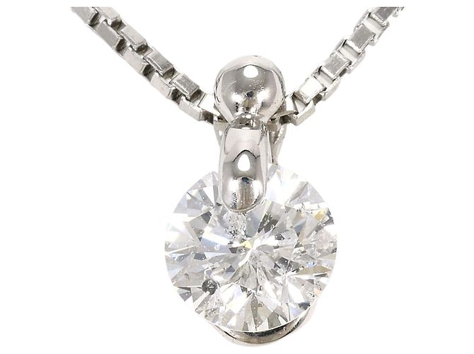 Autre Marque Platin-Diamant-Halskette