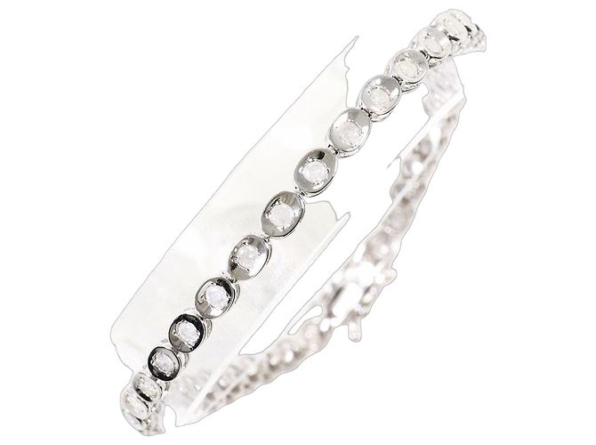 Autre Marque Pulseira de berloques em ouro branco 10K com diamante Dourado