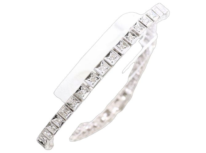 Autre Marque Pulseira de berloques em ouro branco 14K/18K com diamantes Dourado