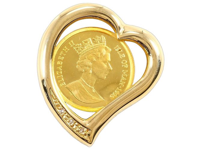 Autre Marque Pendente in diamanti e oro giallo 18K & 24K D'oro